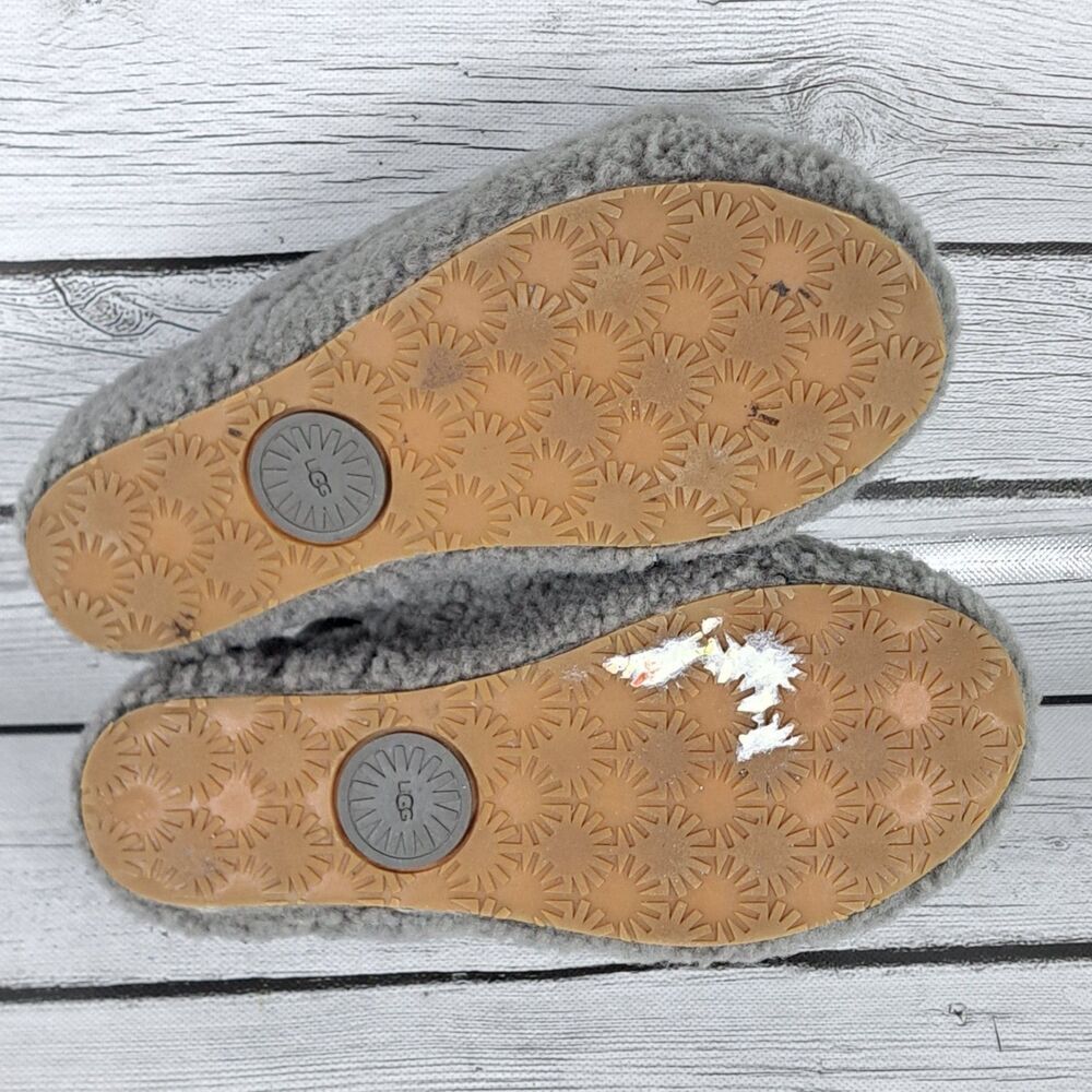 UGG Australia Fluff Yeah Women's Size 5 US Gray Slide Slingback Sandals - Picture 10 of 10
